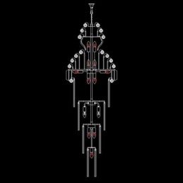 Retro Crystal Empire Kattokruunu Ylellinen pitkä riipus