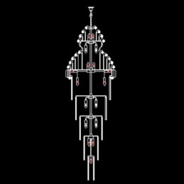 Retro Crystal Empire Kattokruunu Ylellinen pitkä riipus