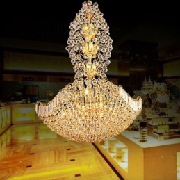 European Crystal Empire -kattokruunu, suuri kullanvärinen riippuvalaisin