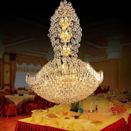 European Crystal Empire -kattokruunu, suuri kullanvärinen riippuvalaisin
