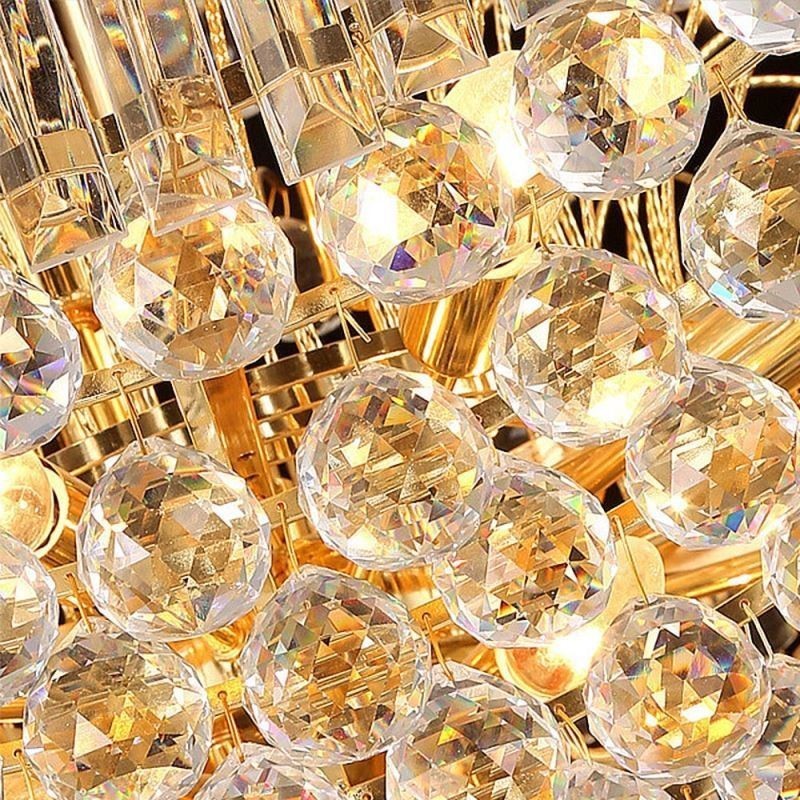 European Crystal Empire -kattokruunu, suuri kullanvärinen riippuvalaisin