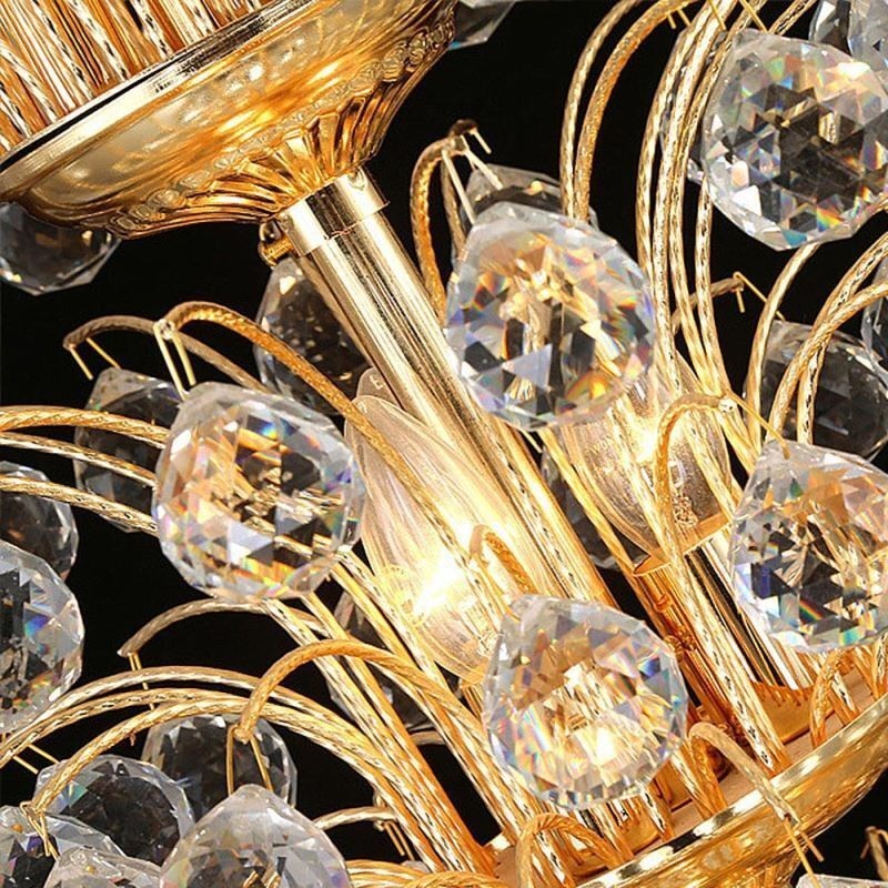 European Crystal Empire -kattokruunu, suuri kullanvärinen riippuvalaisin