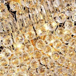 European Crystal Empire -kattokruunu, suuri kullanvärinen riippuvalaisin