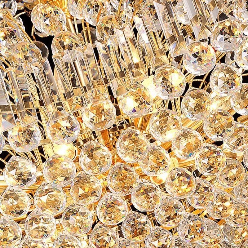 European Crystal Empire -kattokruunu, suuri kullanvärinen riippuvalaisin
