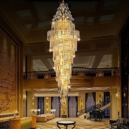 Tyylikäs Crystal Empire -kattokruunu eurooppalainen ylellinen pitkä riipus