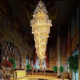 Tyylikäs Crystal Empire -kattokruunu eurooppalainen ylellinen pitkä riipus