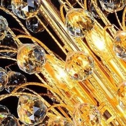 Tyylikäs Crystal Empire -kattokruunu eurooppalainen ylellinen pitkä riipus