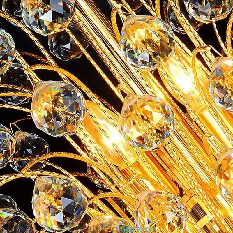 Tyylikäs Crystal Empire -kattokruunu eurooppalainen ylellinen pitkä riipus
