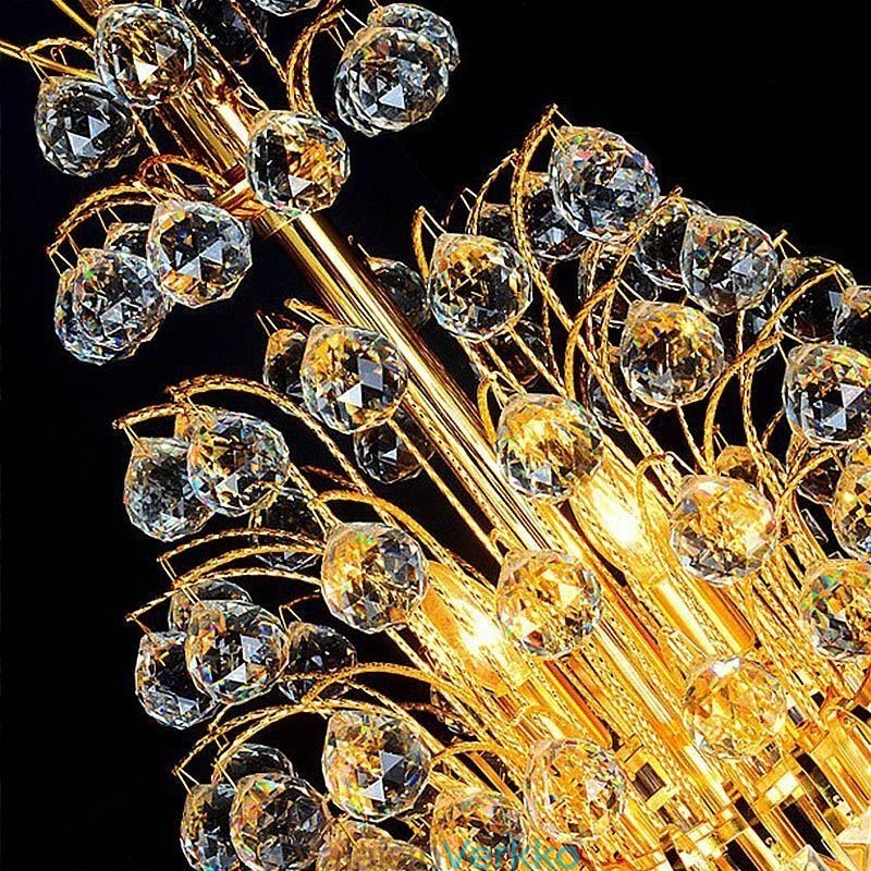 Tyylikäs Crystal Empire -kattokruunu eurooppalainen ylellinen pitkä riipus