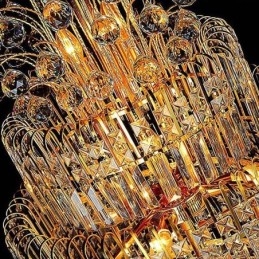 Tyylikäs Crystal Empire -kattokruunu eurooppalainen ylellinen pitkä riipus
