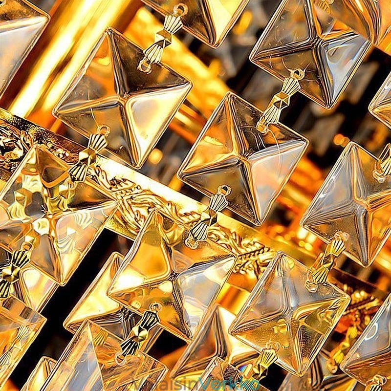 Tyylikäs Crystal Empire -kattokruunu eurooppalainen ylellinen pitkä riipus
