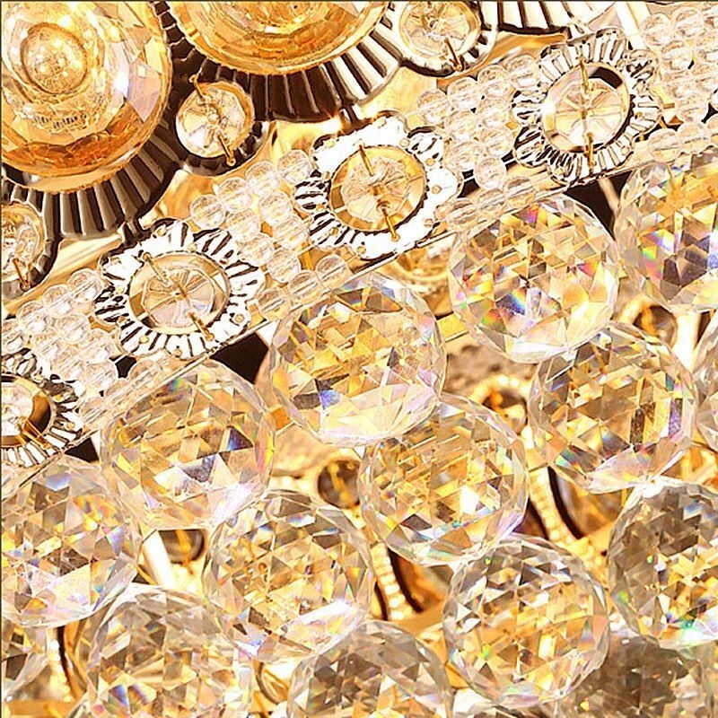 Moderni Gold Empire -kattokruunu, yksinkertainen kristalliriippuvalaisin