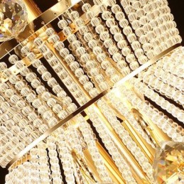 Moderni Gold Empire -kattokruunu, yksinkertainen kristalliriippuvalaisin