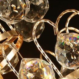 Moderni Gold Empire -kattokruunu, yksinkertainen kristalliriippuvalaisin