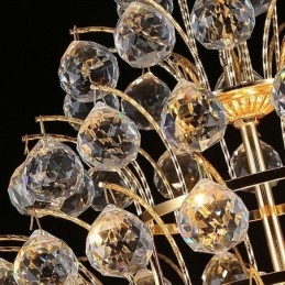 Nykyaikainen Crystal Empire Kattokruunu Kultavärinen Riippuvalaisin Lotus