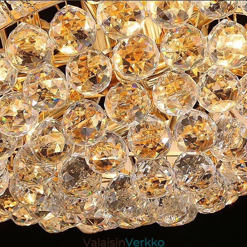 Nykyaikainen Crystal Empire Kattokruunu Kultavärinen Riippuvalaisin Lotus