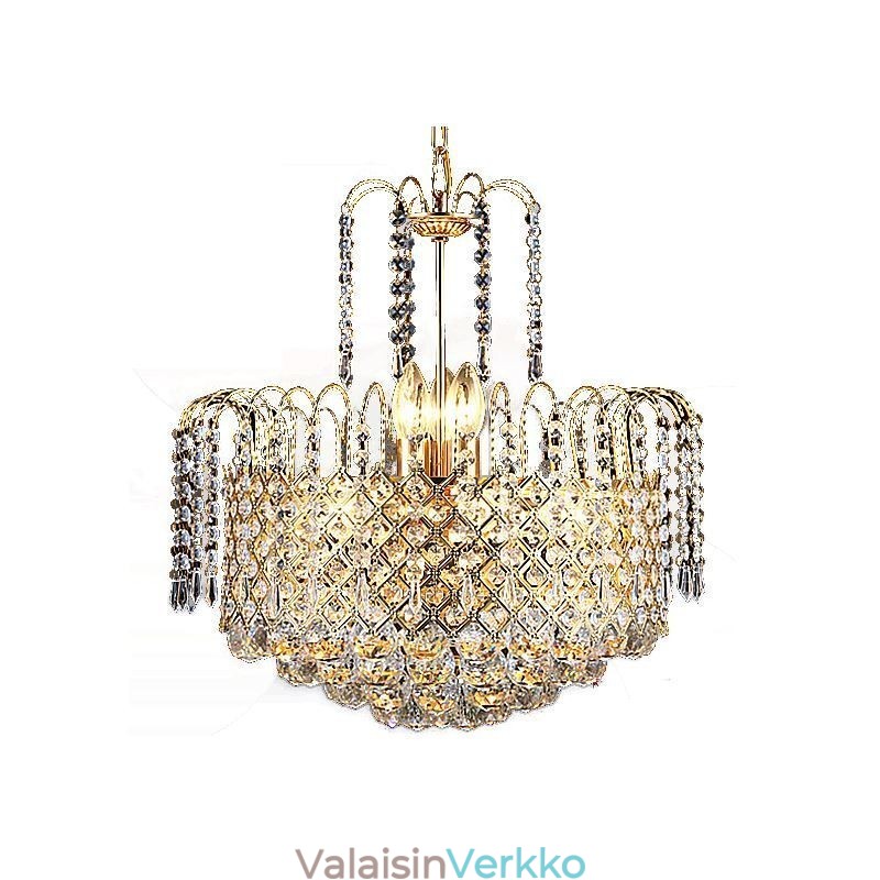 Ylellinen kristallikruunu Moderni tyylikäs riippuvalaisin