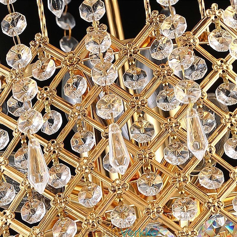 Ylellinen kristallikruunu Moderni tyylikäs riippuvalaisin