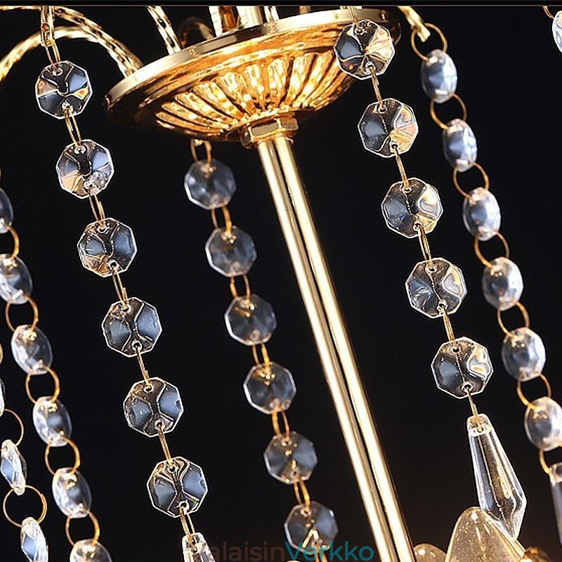 Ylellinen kristallikruunu Moderni tyylikäs riippuvalaisin