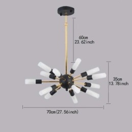 Pohjoismainen riippuvalaisin luova pyöreä kattokruunulamppu