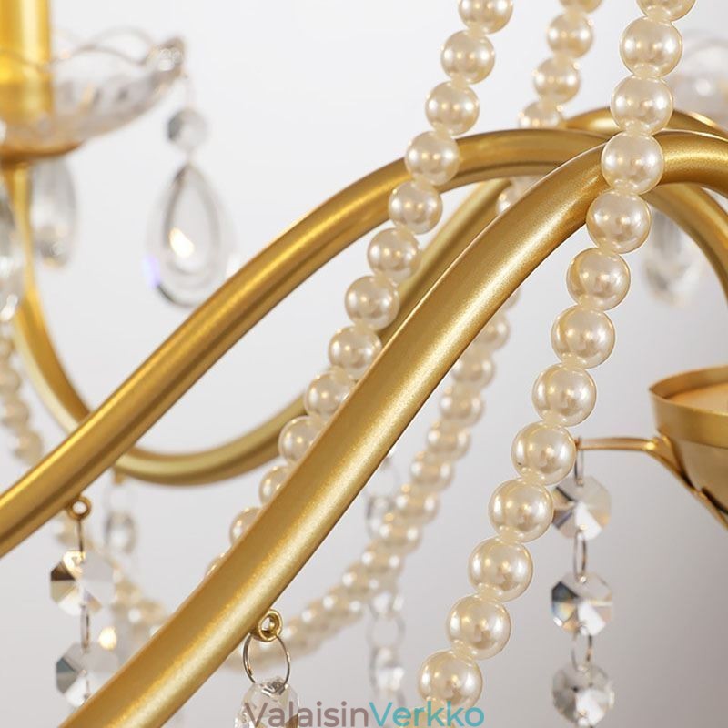 American Crystal Pendant Light Country Style Creative Iron Art kattovalaisin