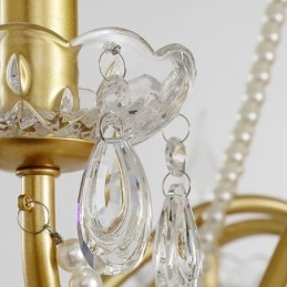 American Crystal Pendant Light Country Style Creative Iron Art kattovalaisin