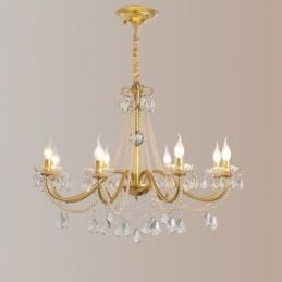 American Crystal Pendant Light Country Style Creative Iron Art kattovalaisin