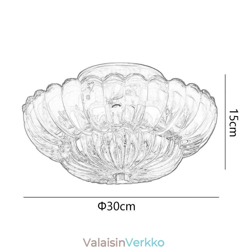 Moderni uppoasennettava Lotus-pohjakattovalo