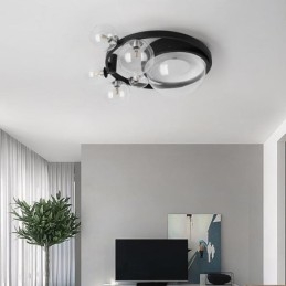 Uppoasennettu moderni minimalistinen koristeellinen lasikattovalaisin