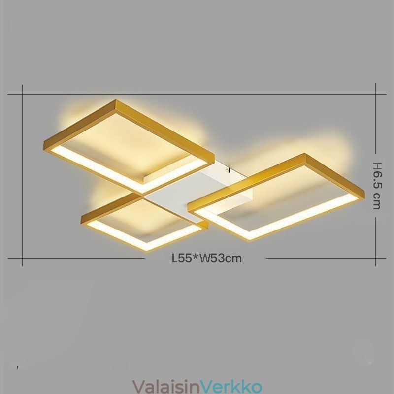 Uppoasennus Minimalist 3 neliön kattovalaisin portaaton himmennettävä kaukosäätimellä 60W