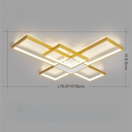 Minimalistinen uppoasennettava viisi neliönmuotoista kattovaloa portaaton himmennys kaukosäätimellä 92W