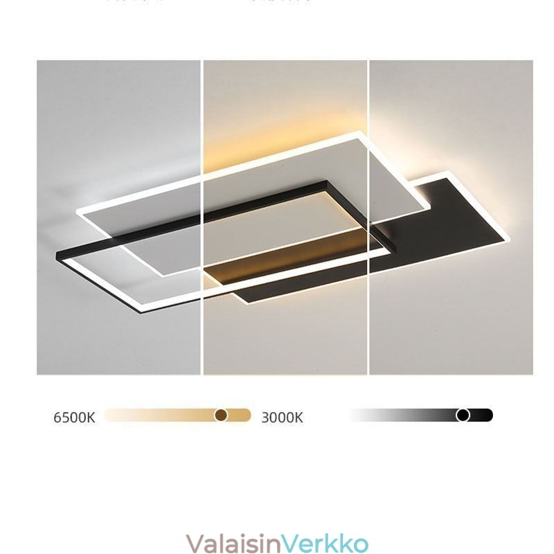 Uppoasennus Minimalistinen neliönmuotoinen akryylikattovalo