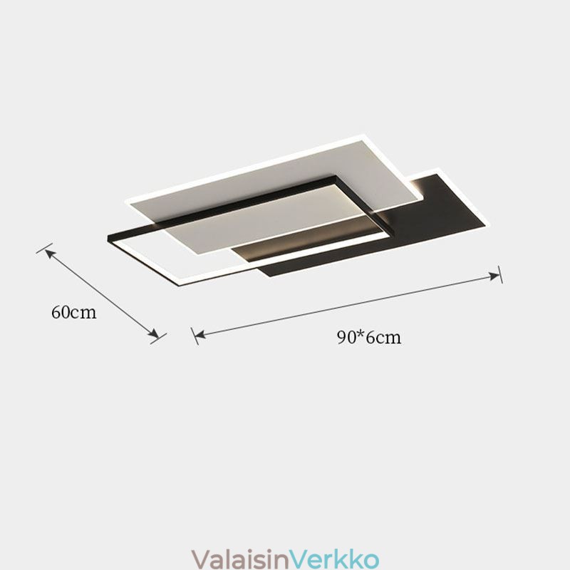 Uppoasennus Minimalistinen neliönmuotoinen akryylikattovalo