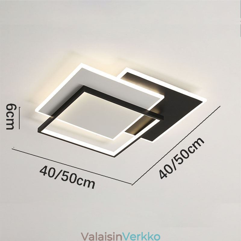 Uppoasennus Minimalistinen akryyli nelikulmainen kattovalaisin 40 50cm