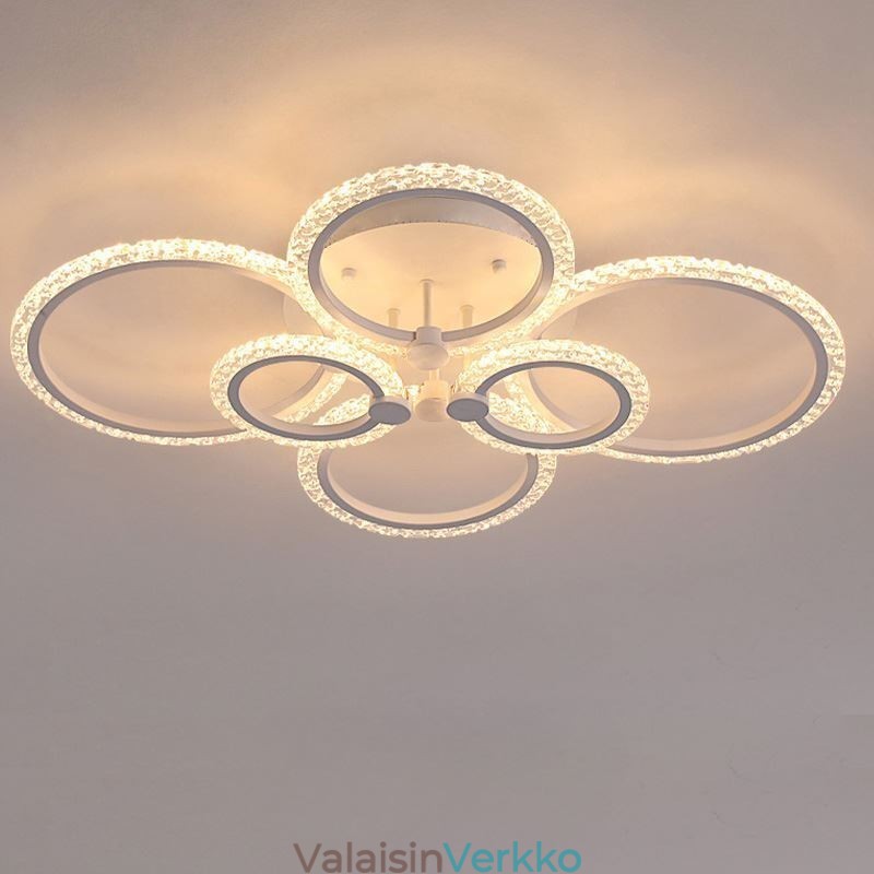 Uppoasennettu moderni minimalistinen pyöreä akryyli kukkavalaisin