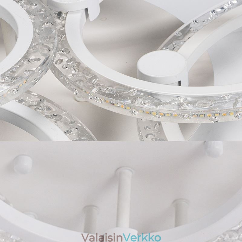 Uppoasennettu moderni minimalistinen pyöreä akryyli kukkavalaisin