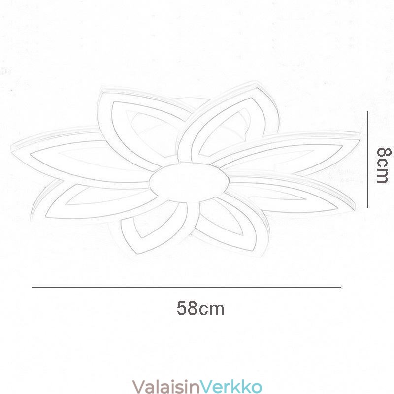 Uppoasennus katseenvangitsija akryylikukkakattovalaisin 55cm