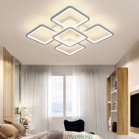 Uppoasennus valkoinen akryyli neliön kattovalo 5 valoa 8 valoa