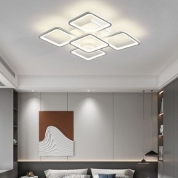 Uppoasennus valkoinen akryyli neliön kattovalo 5 valoa 8 valoa