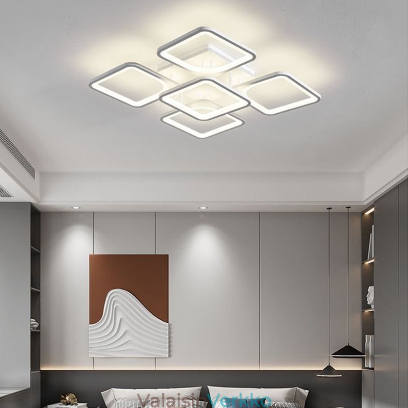 Uppoasennus valkoinen akryyli neliön kattovalo 5 valoa 8 valoa