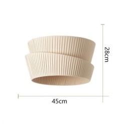 Wabi Sabi Flush Mount ranskalainen kermanvärinen kaksikerroksinen kangas lampunvarjostin kattolamppu