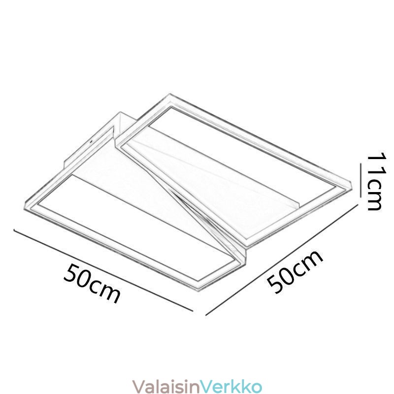 Uppoasennettu minimalistinen mosaiikki trapezium kattovalaisin