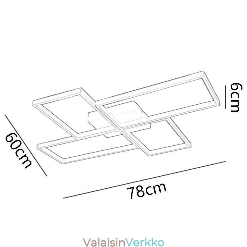 Geometrinen neliömäinen uppoasennus mosaiikkivalaisin