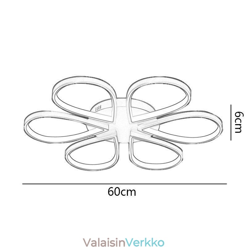 Minimalistinen uppoasennus Clover-kattovalaisin