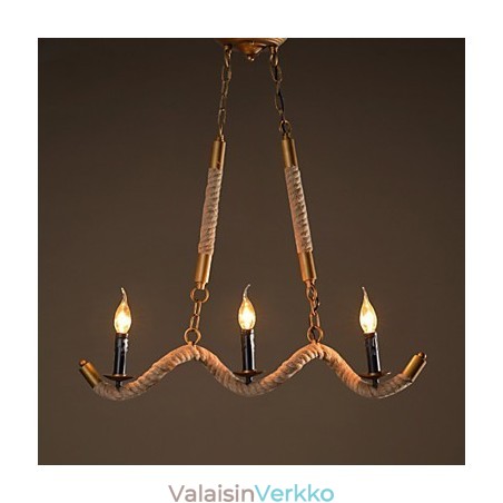Kynttilä Hamppukattokruunu Vintage Riipus Takorauta Wave Hamppuköysikruunu Kynttilä Hamppukattokruunu Vintage Riipus Takorauta Wave Hamppuköysikruunu