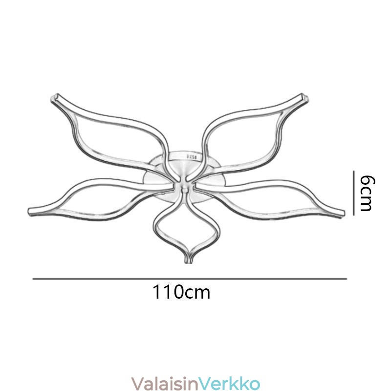 Minimalistinen uppoasennus viiden lehden kukkavalaisin