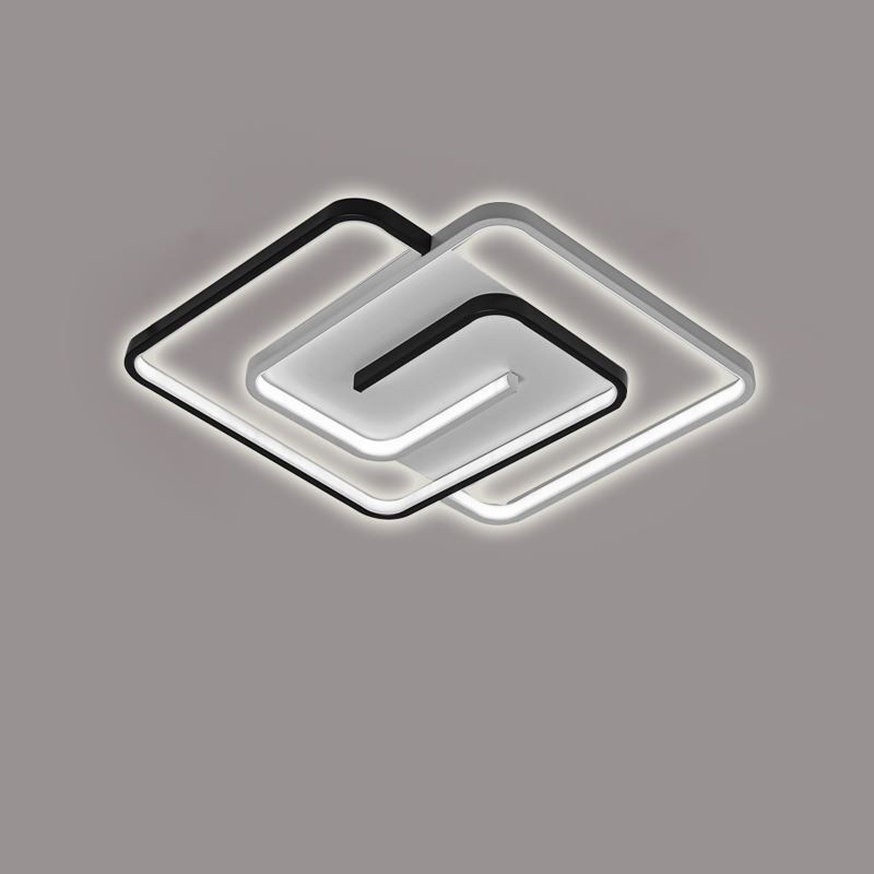 Upotettava akryylikääreinen neliömäinen kattovalo