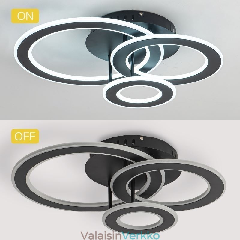 Uppoasennus kolminkertainen akryyli pyöreä kattovalo