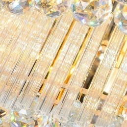 Crystal Flush Mount Pyöreä Crystal kattolamppu kaukosäätimellä 80cm