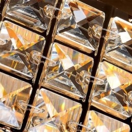 Crystal Flush Mount Pyöreä Crystal kattolamppu kaukosäätimellä 80cm